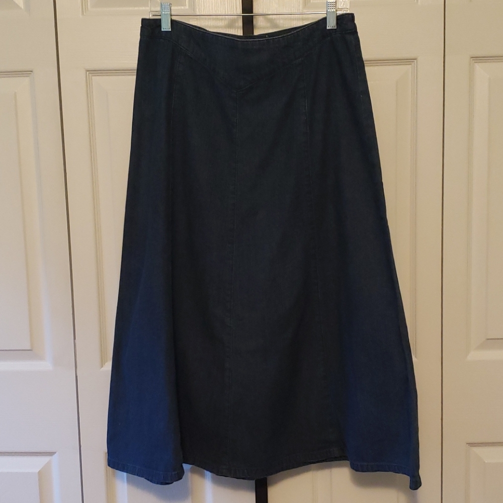 Chadwicks Maxi Denim A-Line Skirt